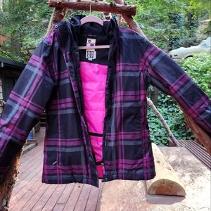 Roxy Ski & Snowboard Jacket- pink and black plaid women's